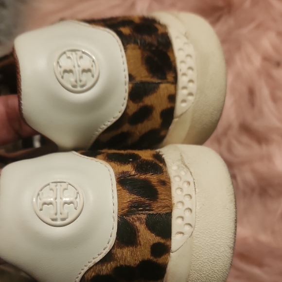 Tory Burch Leopard Print Sneakers with White Laces - Picture 3 of 3